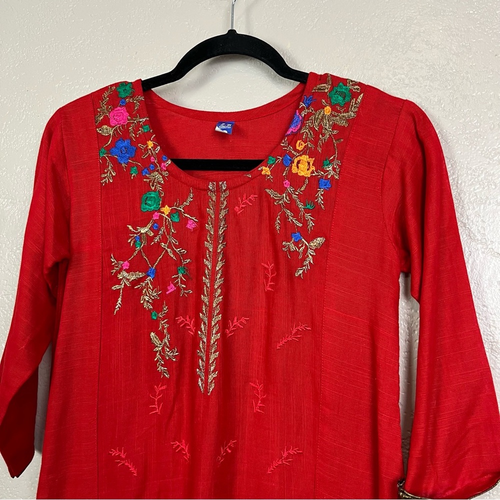 Kids Salwar Kameez Party Wear Indian Designer Wedding Pakistani Dress Tunic Sz10 - Picture 2 of 9